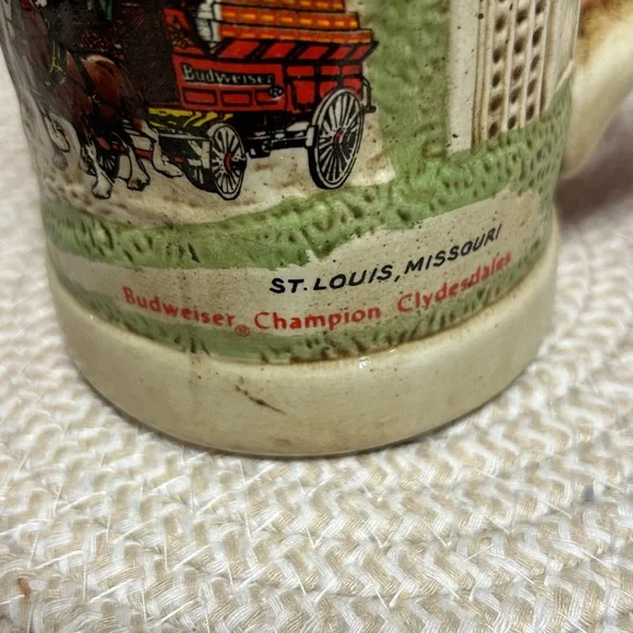 1976 Budweiser Champion Clydesdales Stein Ceramarte made in Brazil - Picture 4 of 11